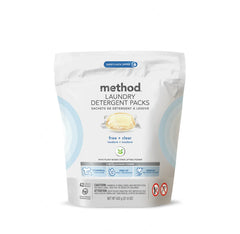 laundry detergent packs - free + clear, 42 ct