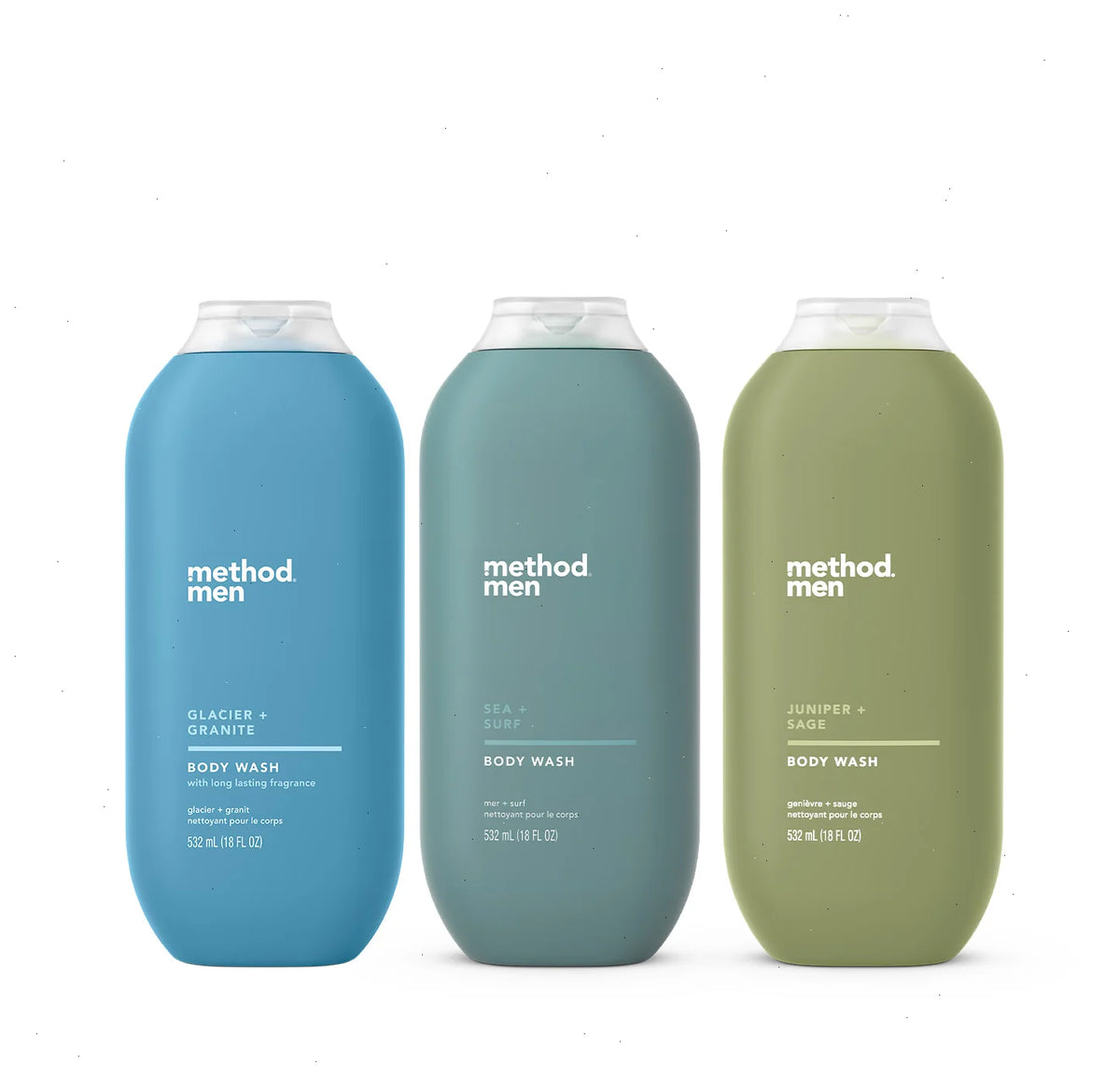 men's body wash trio